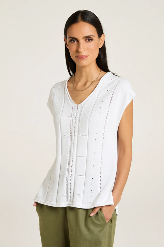 Yarra Trail Harvest Knit White