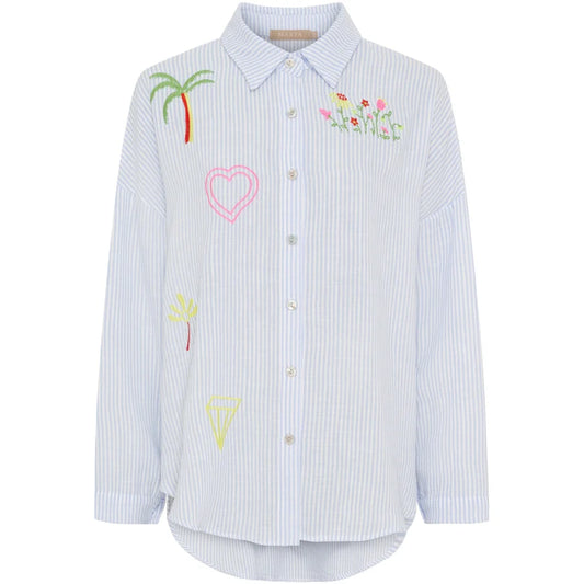 MARTA DU CHATEAU, Shirt Sandra 258357 Celeste