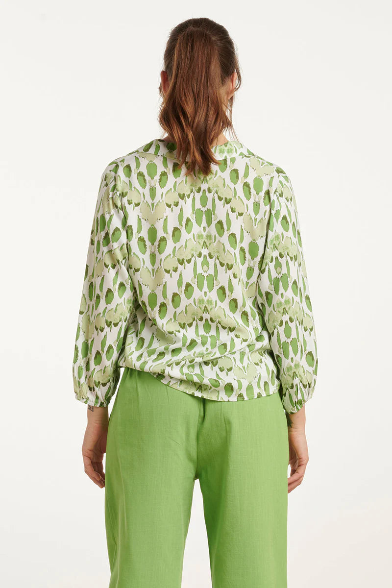 Smashed Lemon, Top snake print Light green
