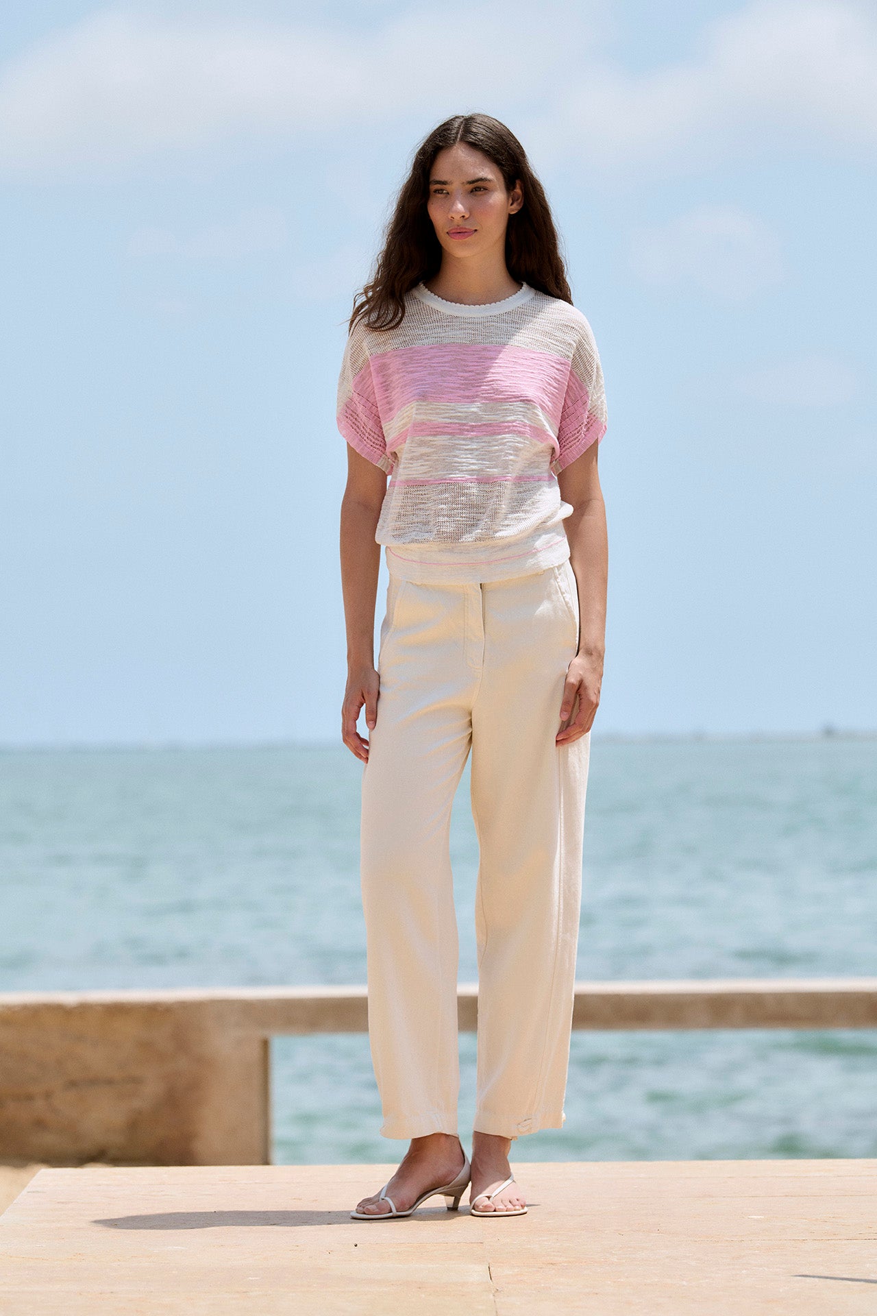 Sita Murt, Dropped sleeve striped sweater 161701