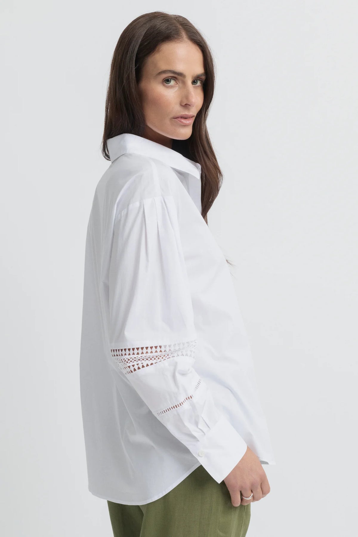 Yarra Trail, Tirari Pintuck Shirt White 4383