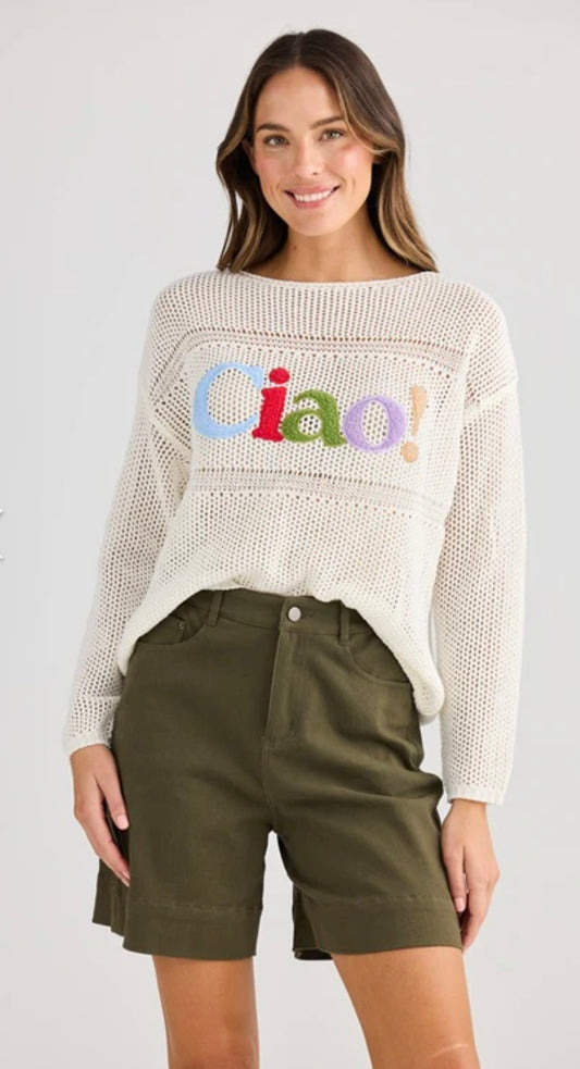 Holiday, Ciao knit WHITE