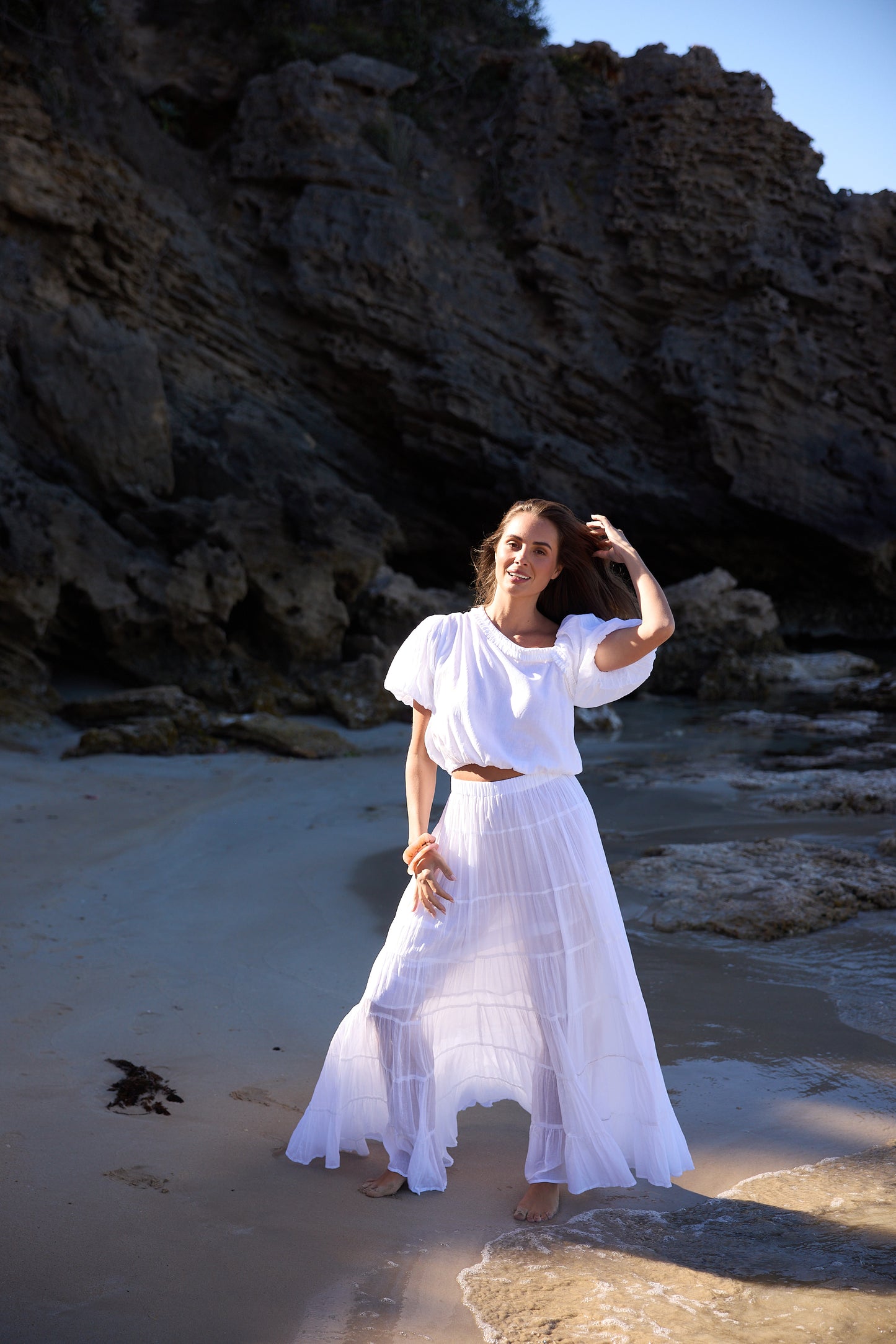Holiday Pier Skirt - White