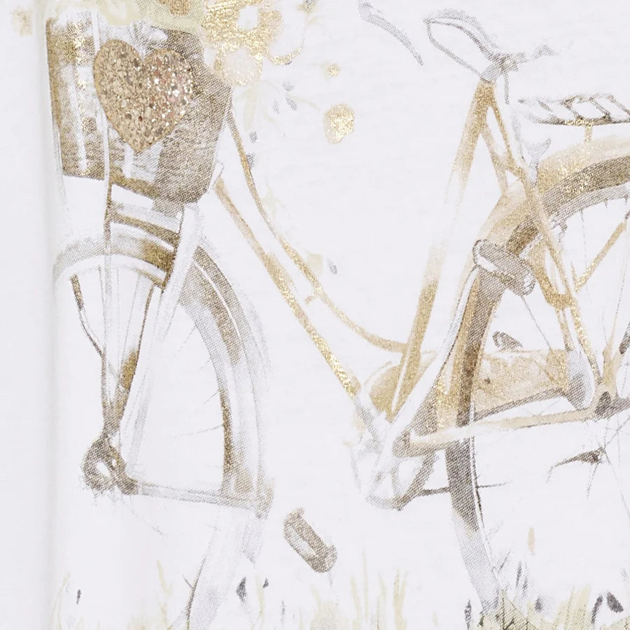 MARTA DU CHATEAU, T-shirt Marie 1535 White Bike