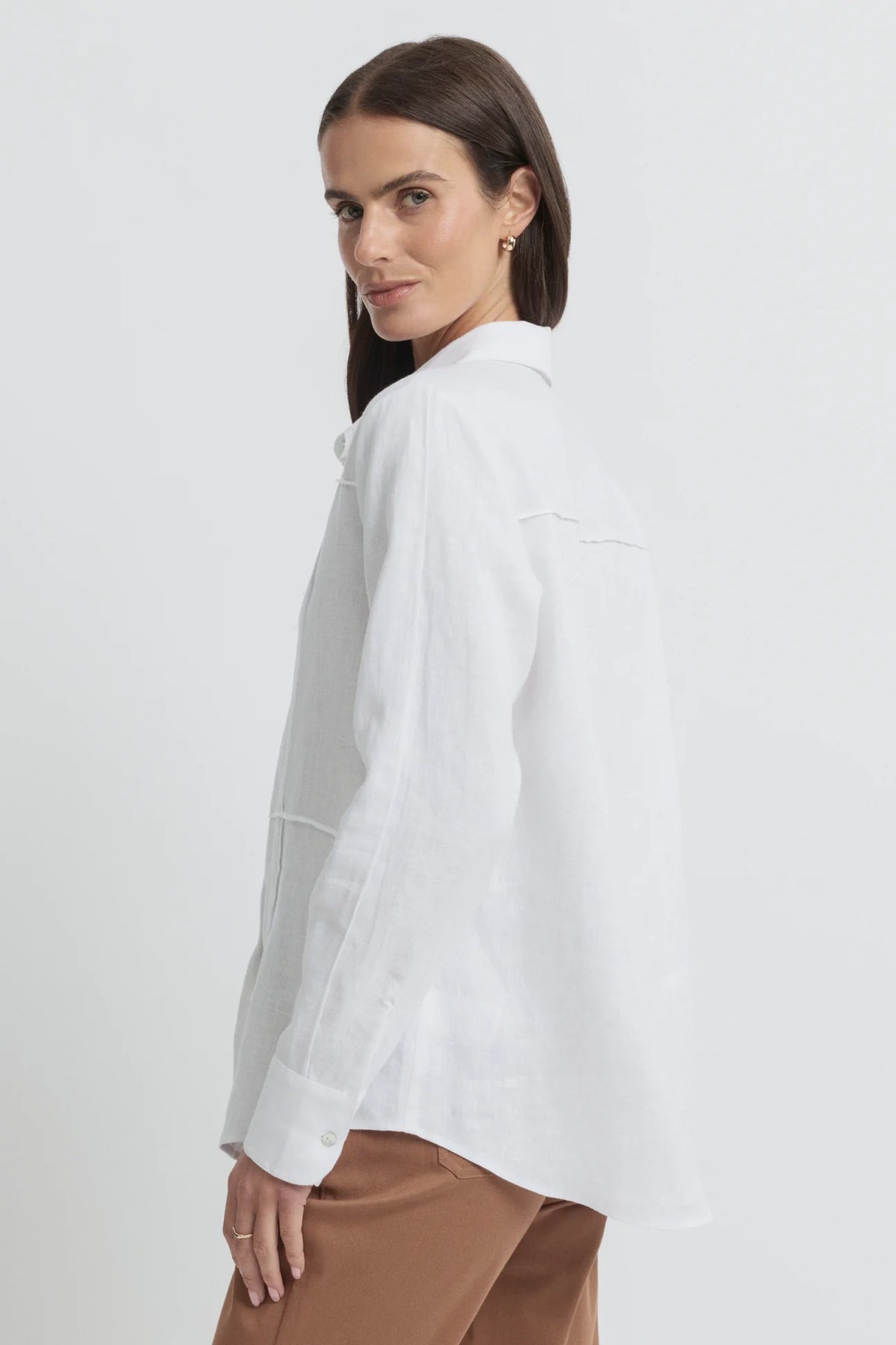 Yarra Trail, Tirari Pintuck Shirt White 4383