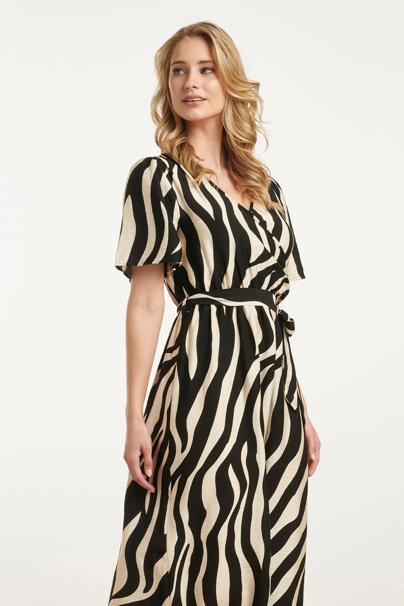 Smashed Lemon, Dress Zebra Off White - Black