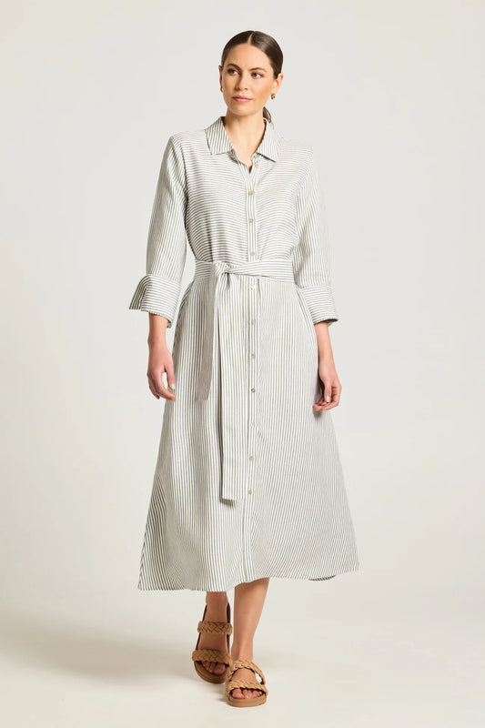 Yarra Trail Alba Dress Moss & White