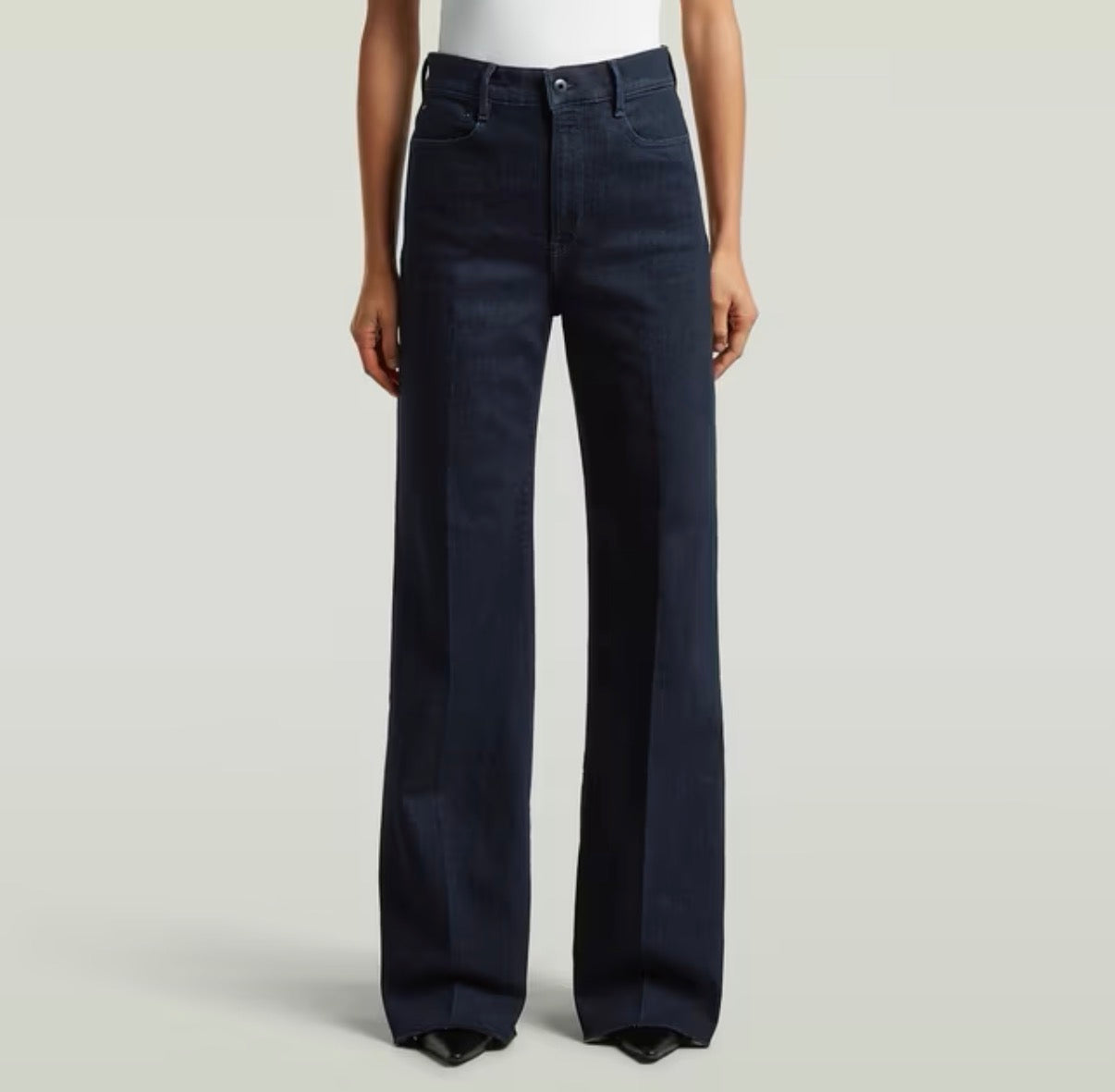 G-STAR, Deck Ultra High Wide Leg Jeans Rinsed