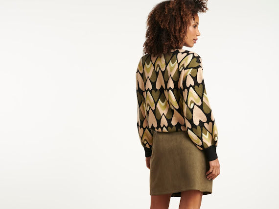 Smashed Lemon, KNIT TOP BLACK / ARMY 25533