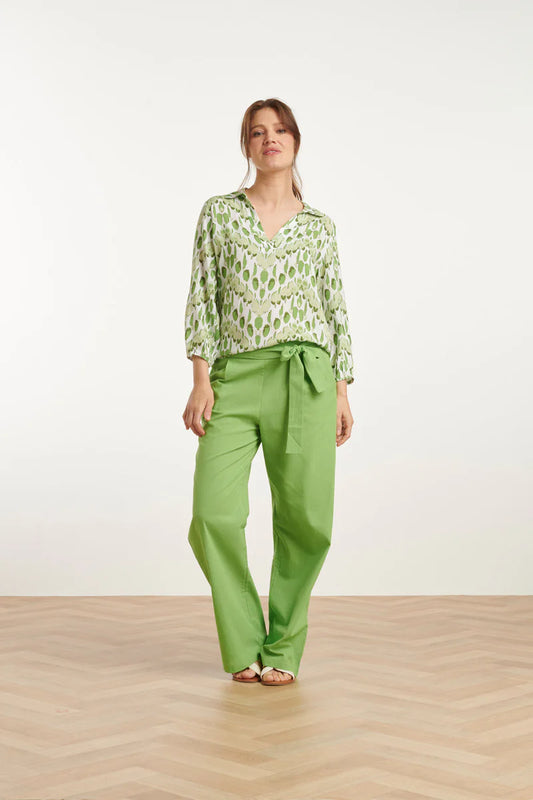 Smashed Lemon, Top snake print Light green