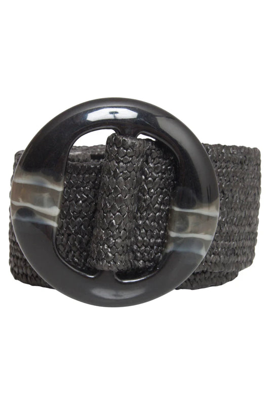 Smashed Lemon, stretch belt BLACK