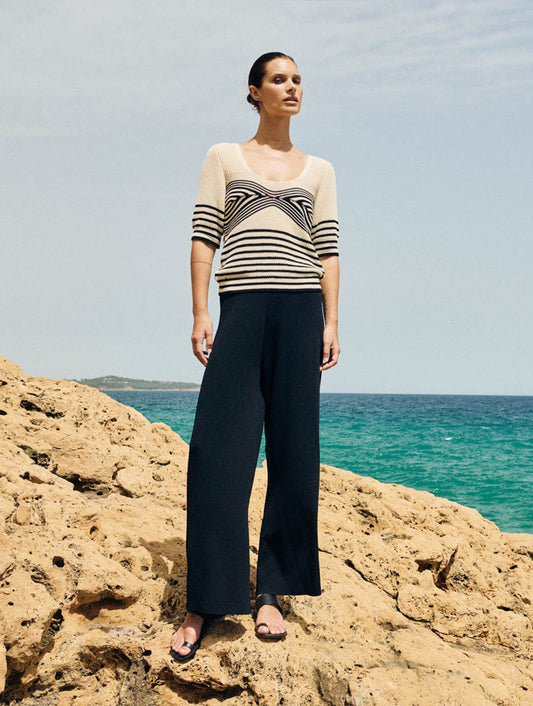 Sita Murt, Short sleeves sweater Ecru