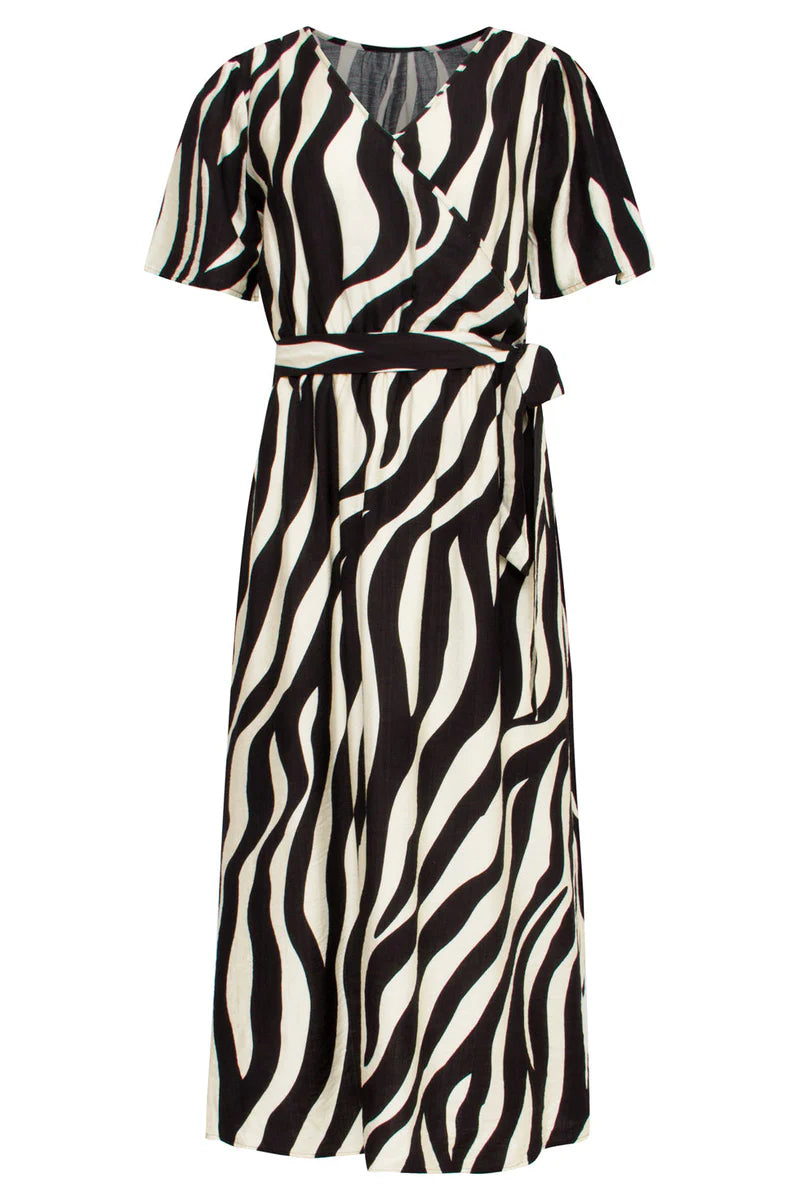 Smashed Lemon, Dress Zebra Off White - Black