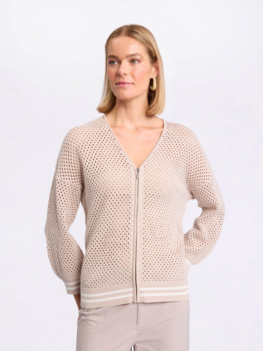Sirocco Zip Thru Cardi Natural
