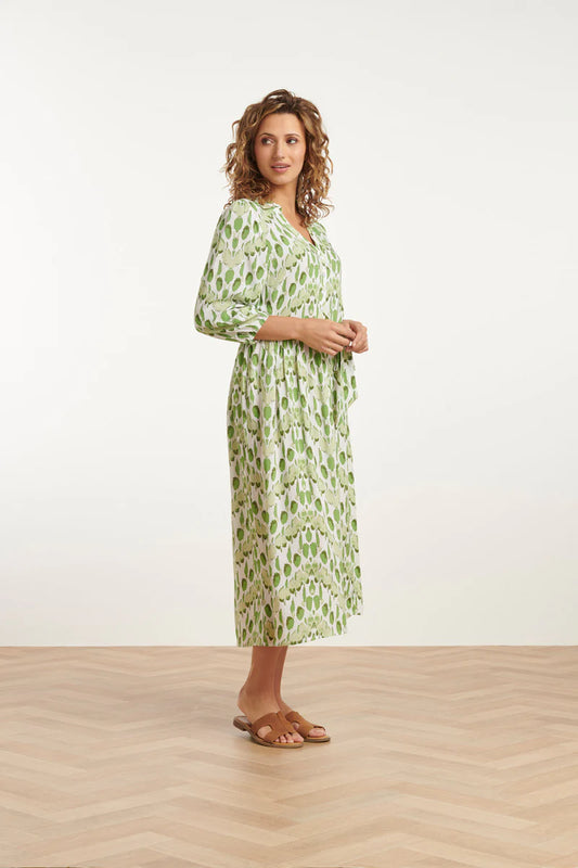 Smashed Lemon, Dress snake print white/green