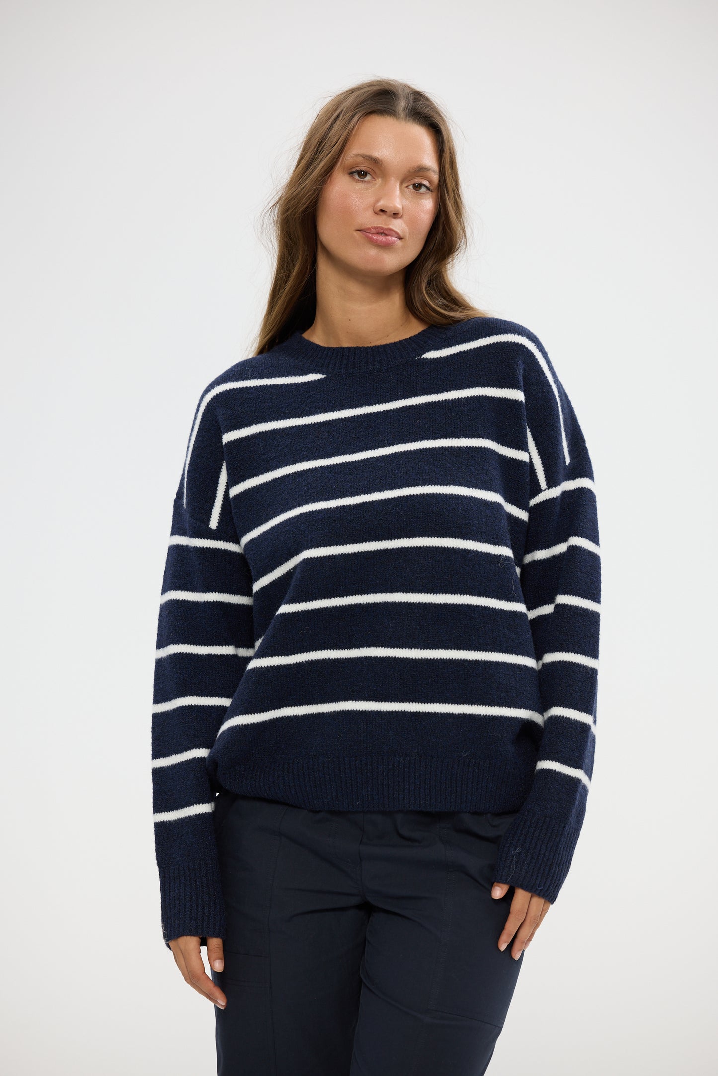 Holiday, Overboard Knit Navy stripe 26013-3