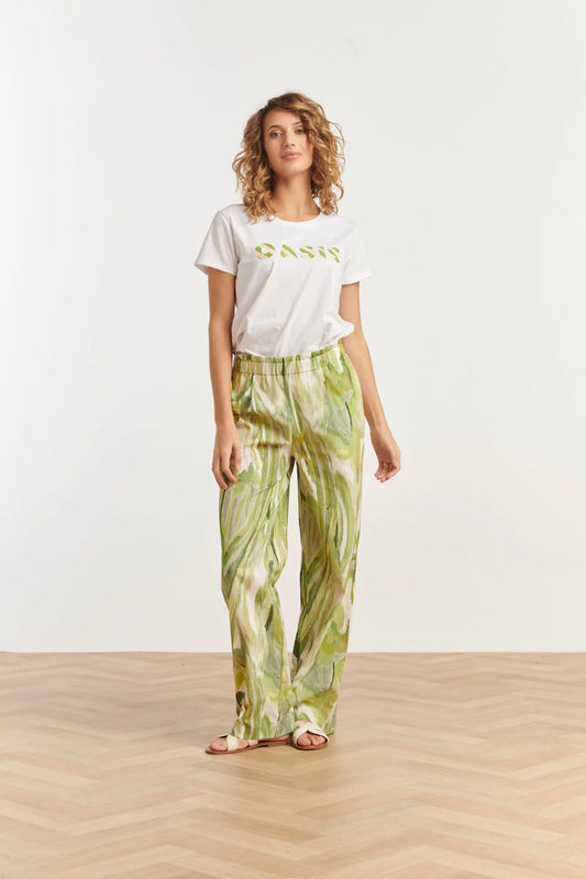 Smashed Lemon, Pants Light Green multi