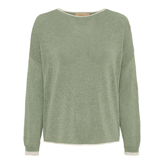 Marta, Marguerite knit Salvia/Beige