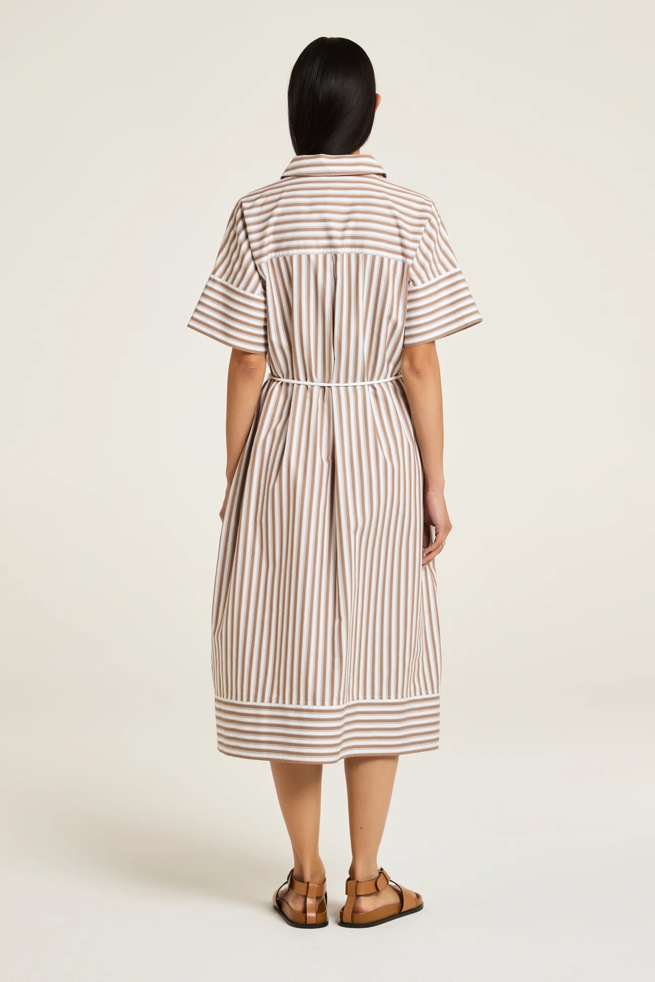 Yarra Trail Ari Dress Toffee/White