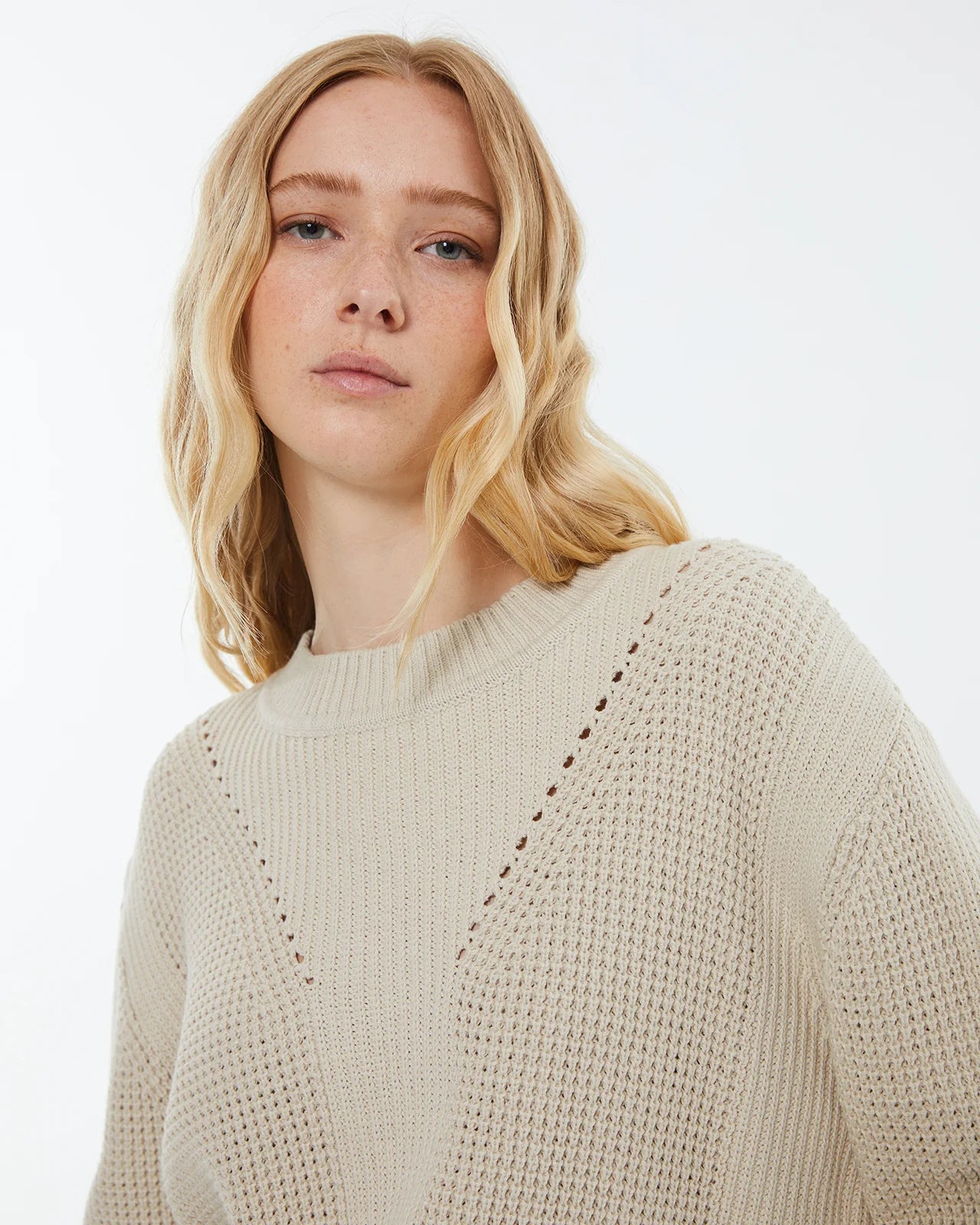 Andam Jersey knit detail Beige