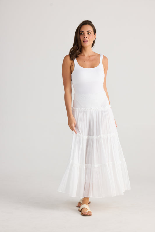 Holiday Pier Skirt - White