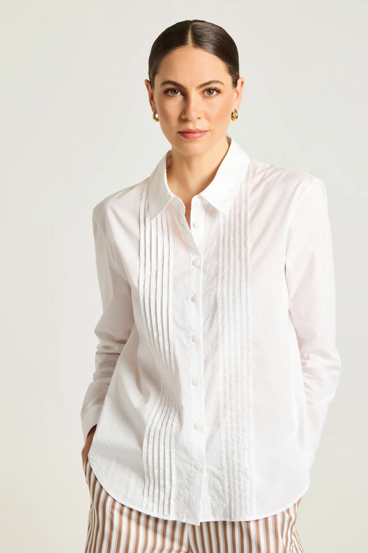 Yarra Trail Pine Shirt White
