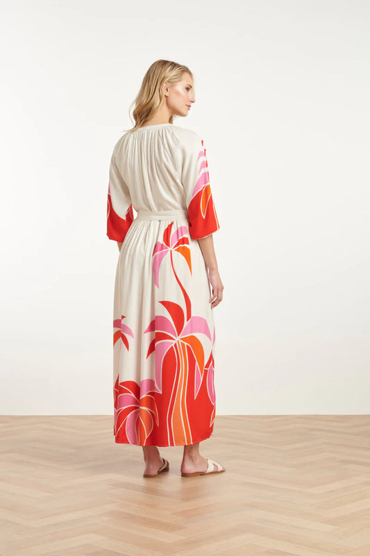 Smashed Lemon, Maxi Dress Red multi