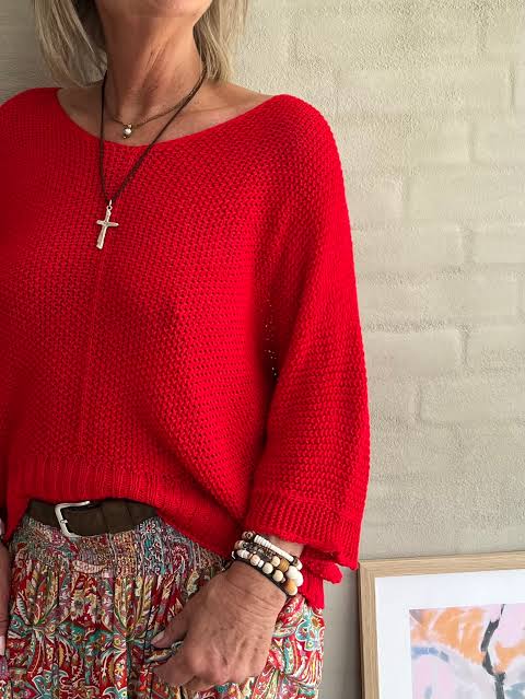 Marta, Betina knit Rosso