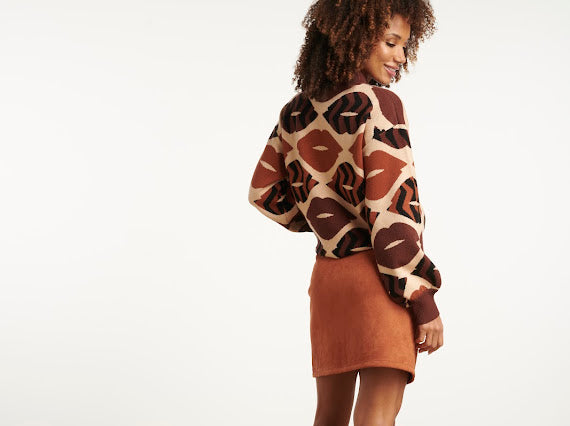 Smashed Lemon, KNIT TOP BROWN / COGNAC 25529