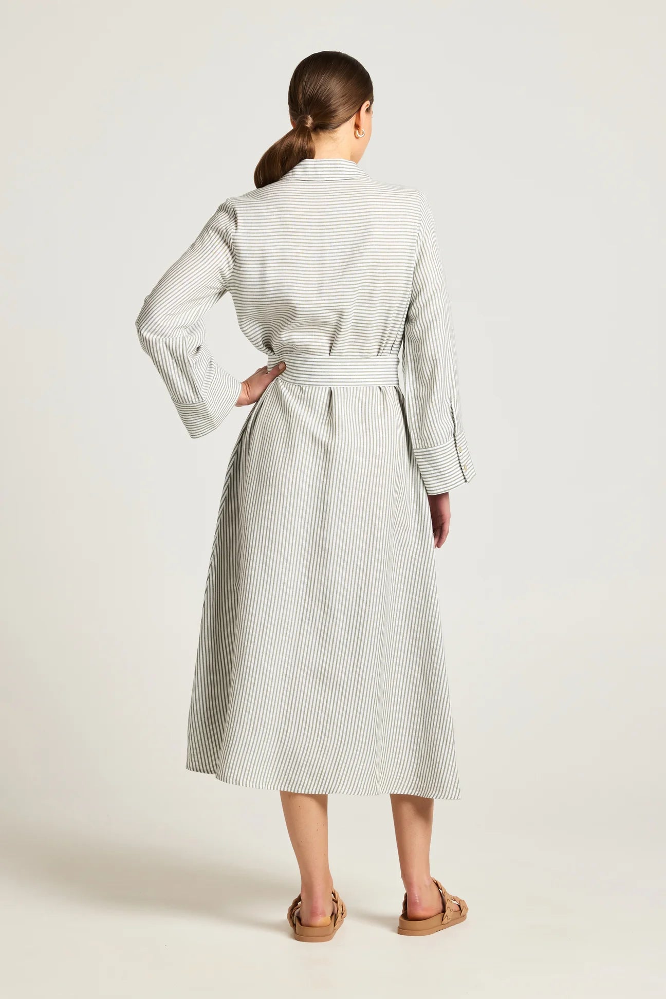 Yarra Trail Alba Dress Moss & White
