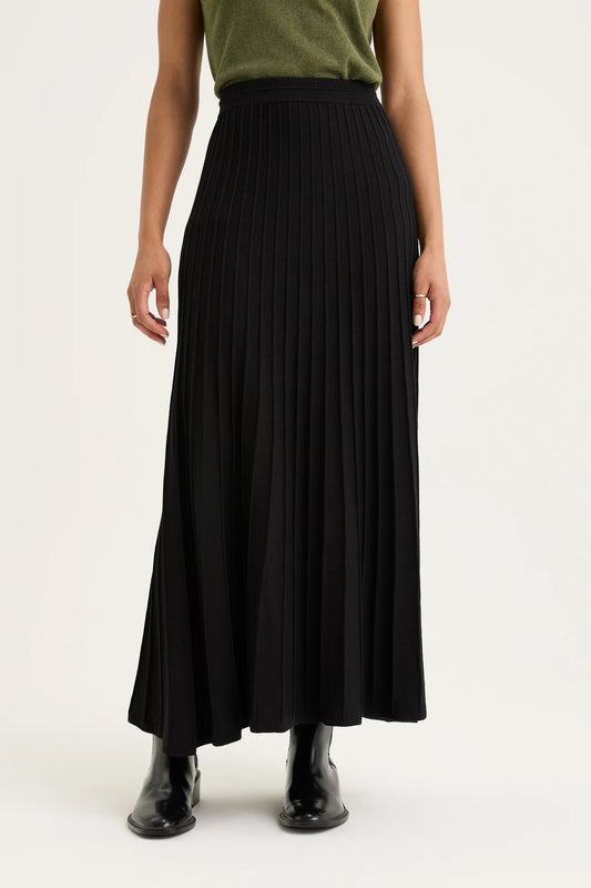 Yarra Trail, Knit Skirt Cedar Black