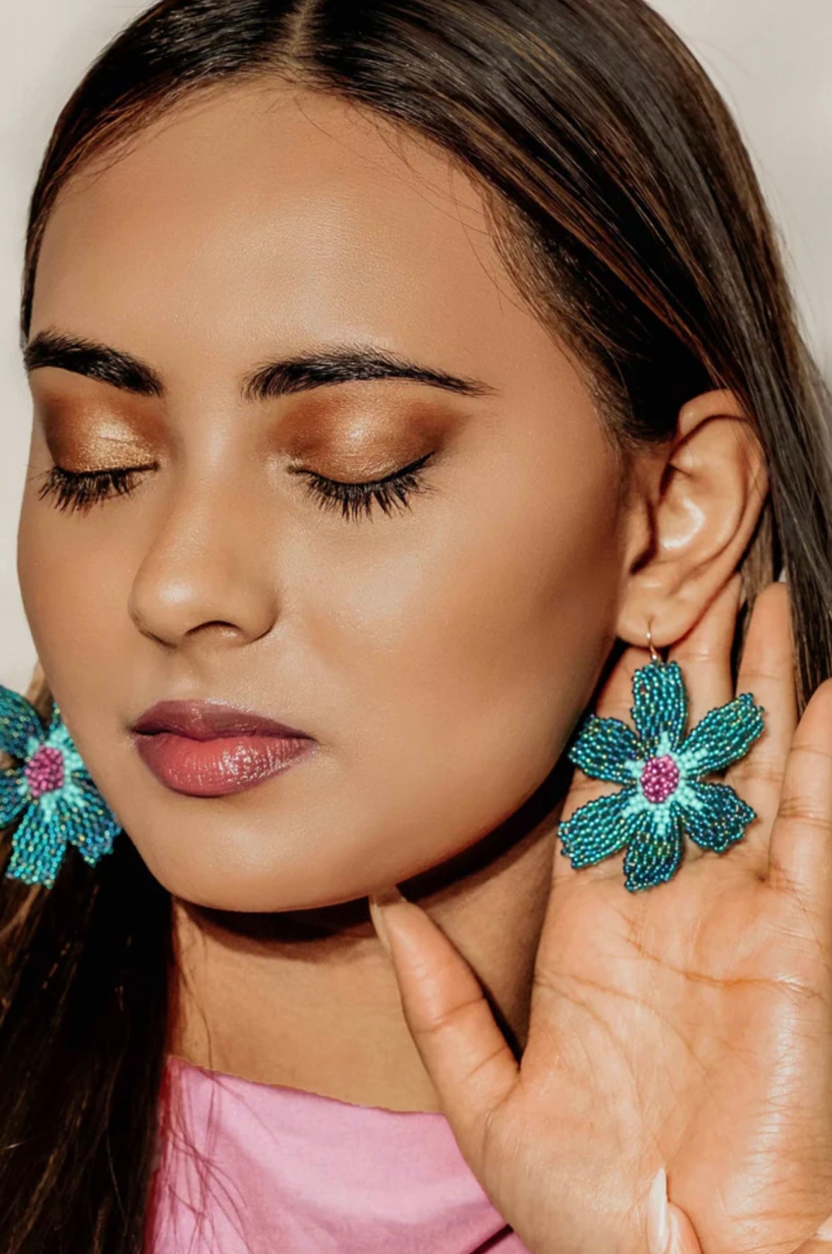 Aurora, Big Basic Bloom in Mermaid & Fuchsia (Gold)