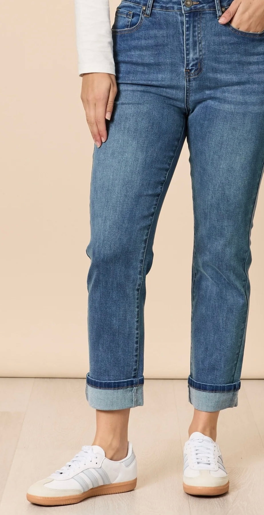 Threadz, Retro Cuff Jean - Denim 48519