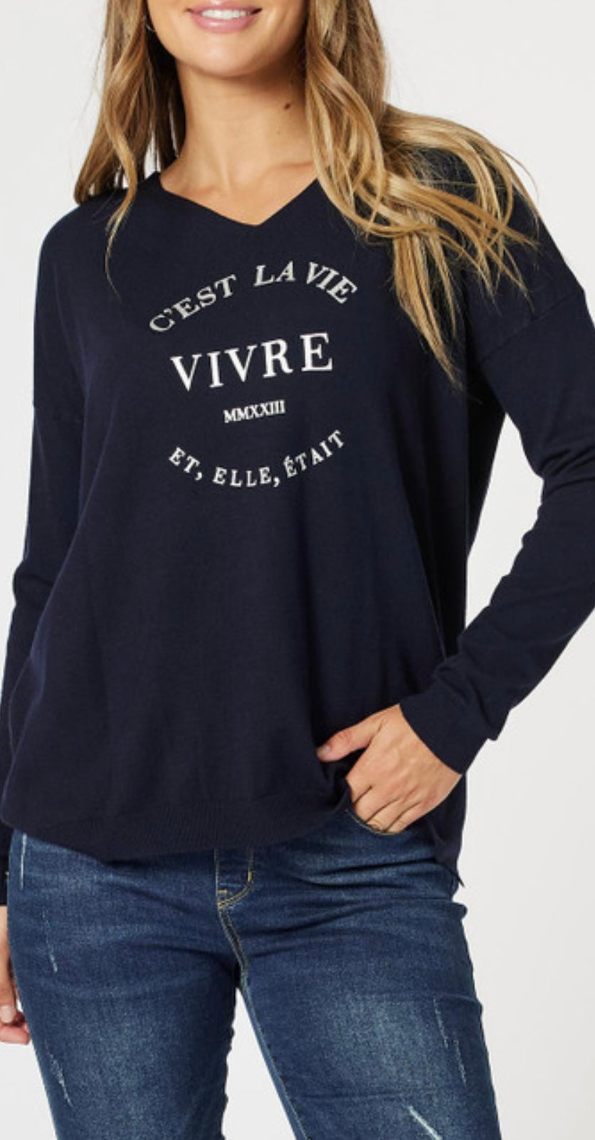 Threadz, Cest La Vie Knit navy 44920