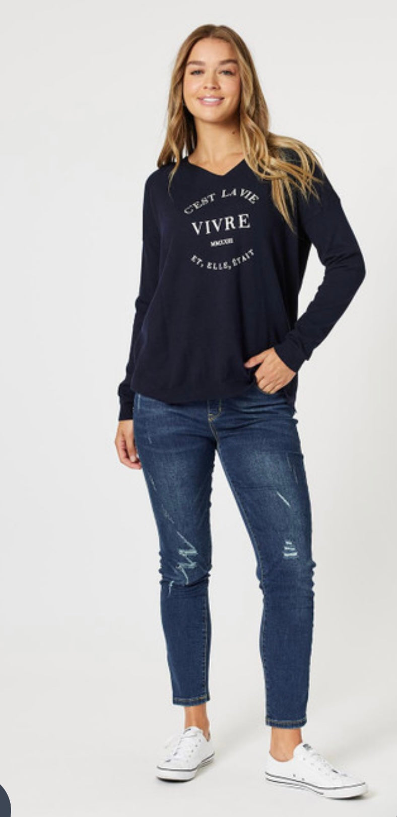 Threadz, Cest La Vie Knit navy 44920