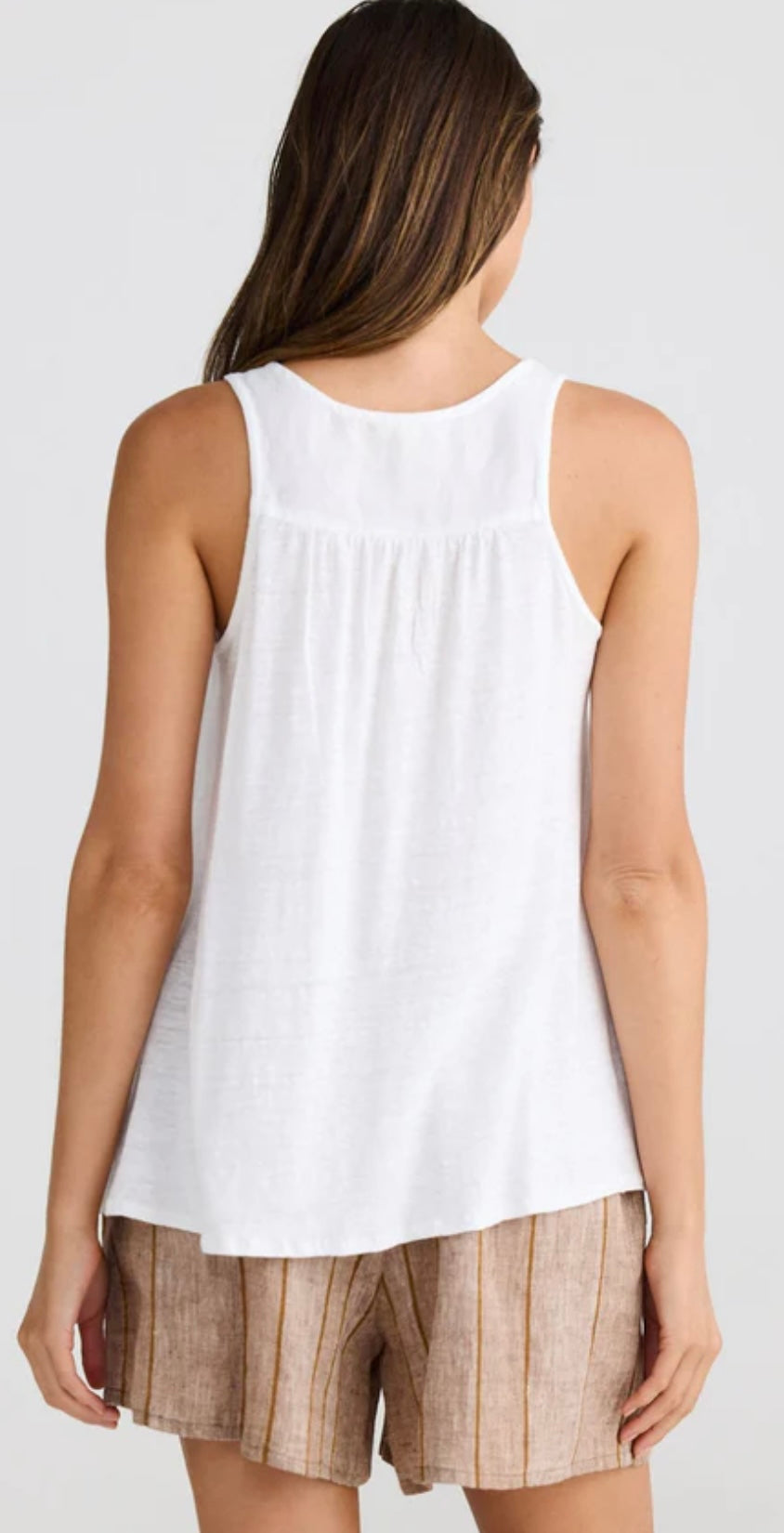 Shanty, Livorno Singlet White Linen Blend