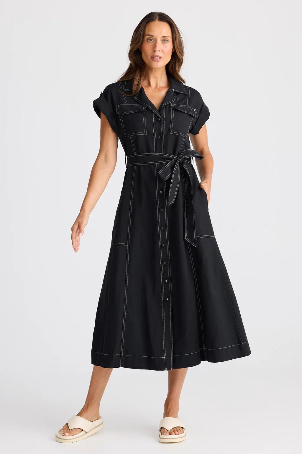 Brave and True, Portia Dress Black