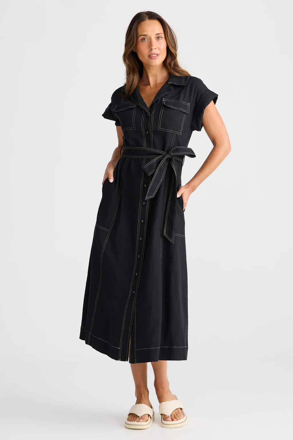 Brave and True, Portia Dress Black