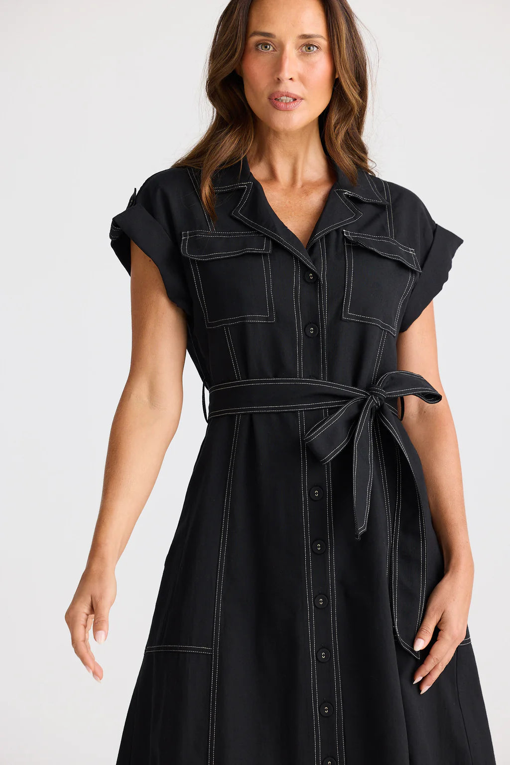 Brave and True, Portia Dress Black