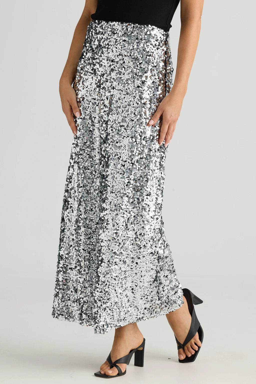 Brave and True, Paris Skirt Silver Sequin