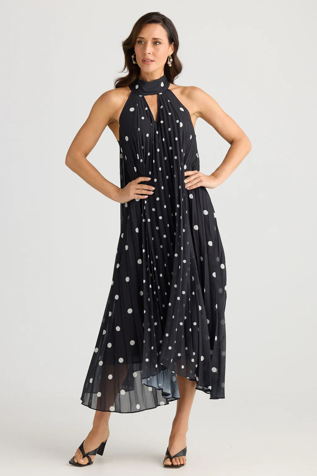 Brave and True, Inca Dress Black with white spot