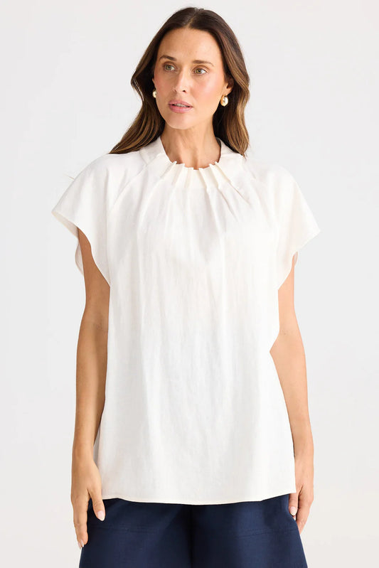 Brave and True, Elsie Top Off White