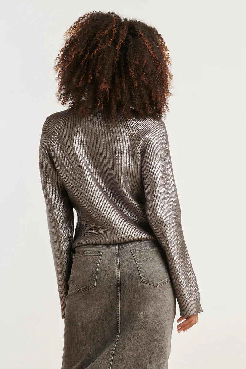 Smashed Lemon, Knit top SILVER