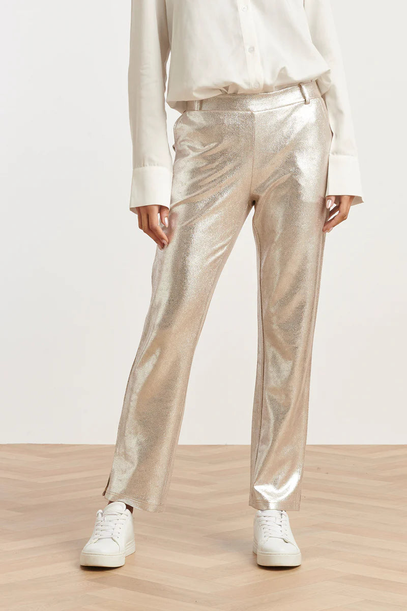 Smashed Lemon, SHINY METALLIC PANTS | SILVER 25600