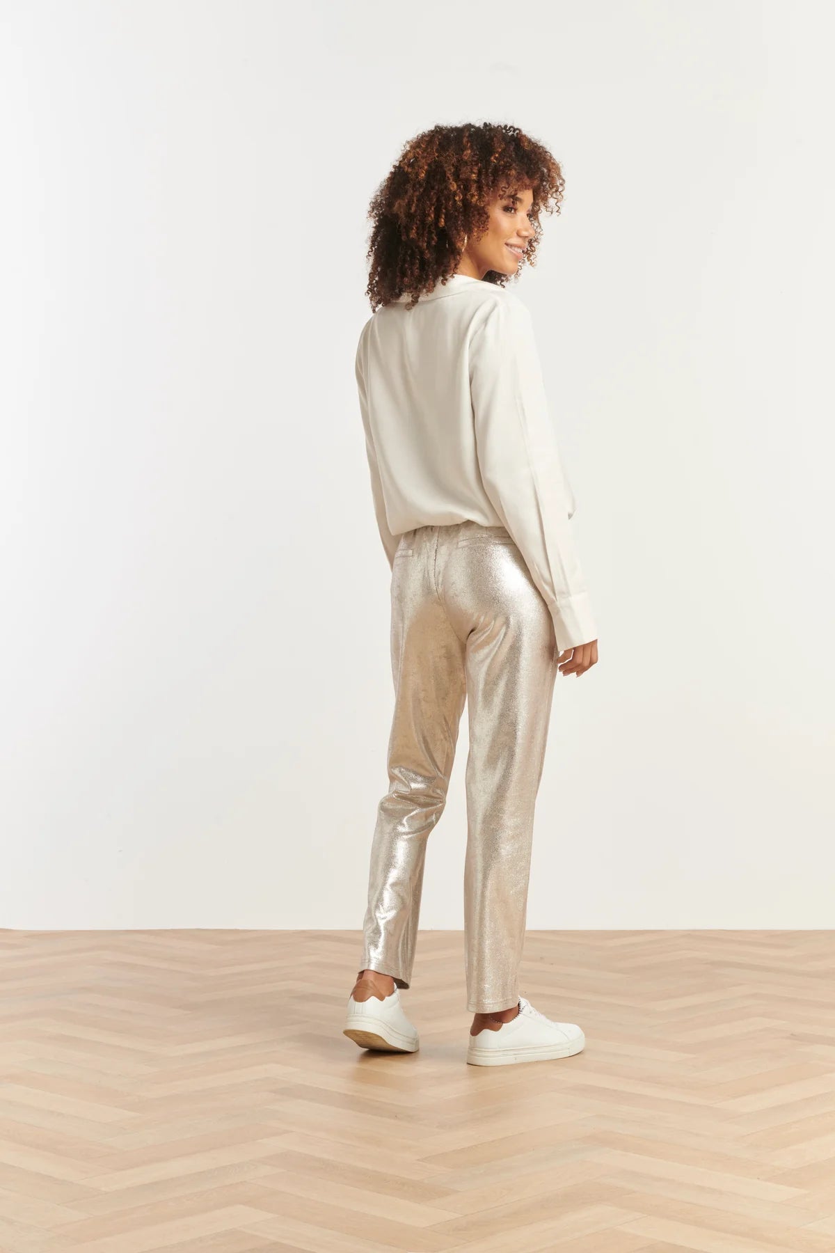 Smashed Lemon, SHINY METALLIC PANTS | SILVER 25600