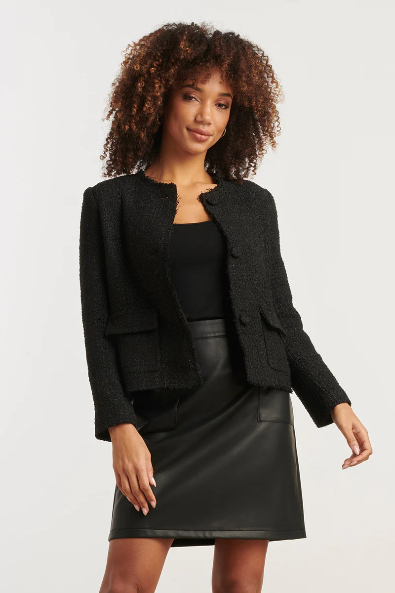 Smashed Lemon, BLACK TWEED JACKET | BLACK 25609