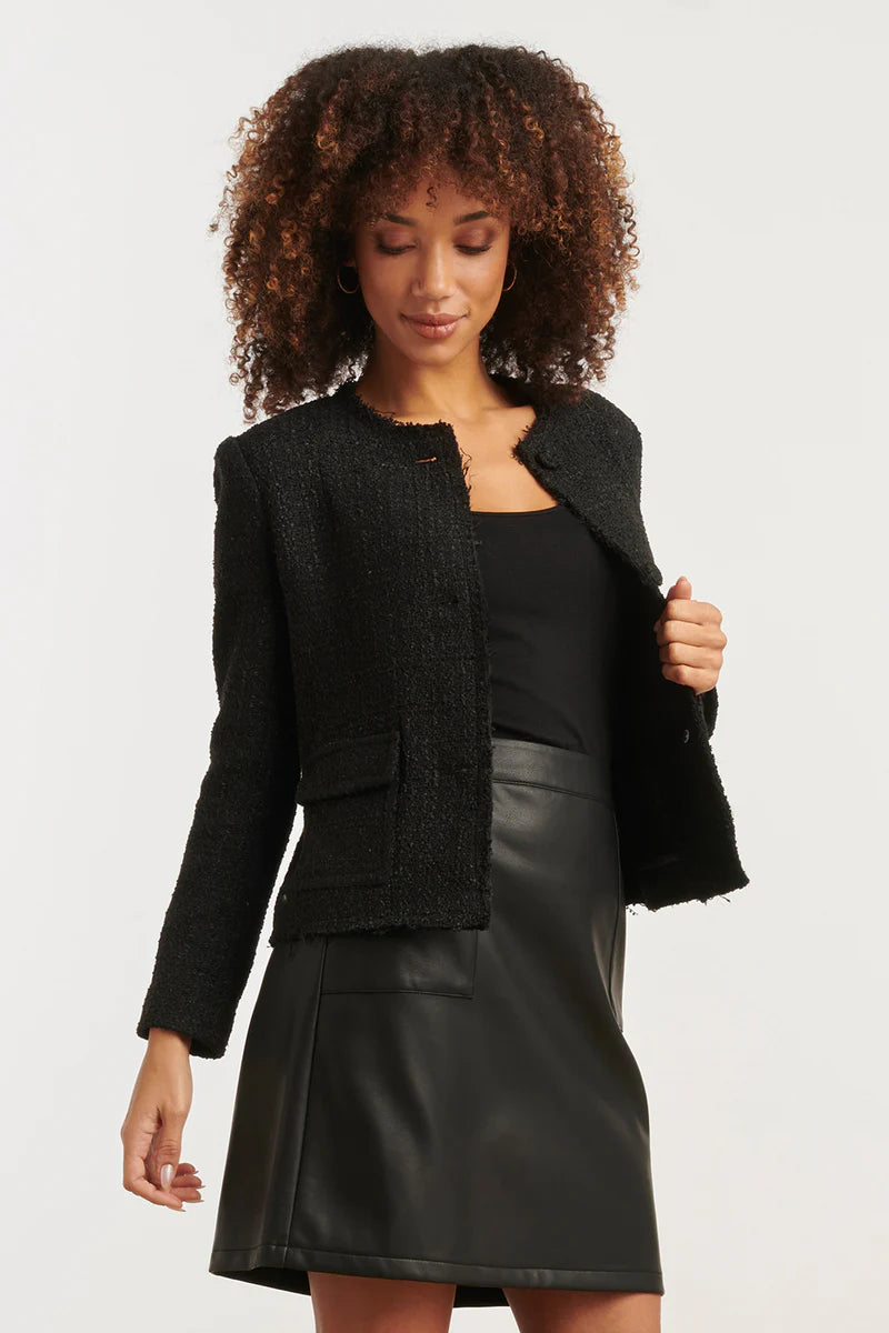 Smashed Lemon, BLACK TWEED JACKET | BLACK 25609