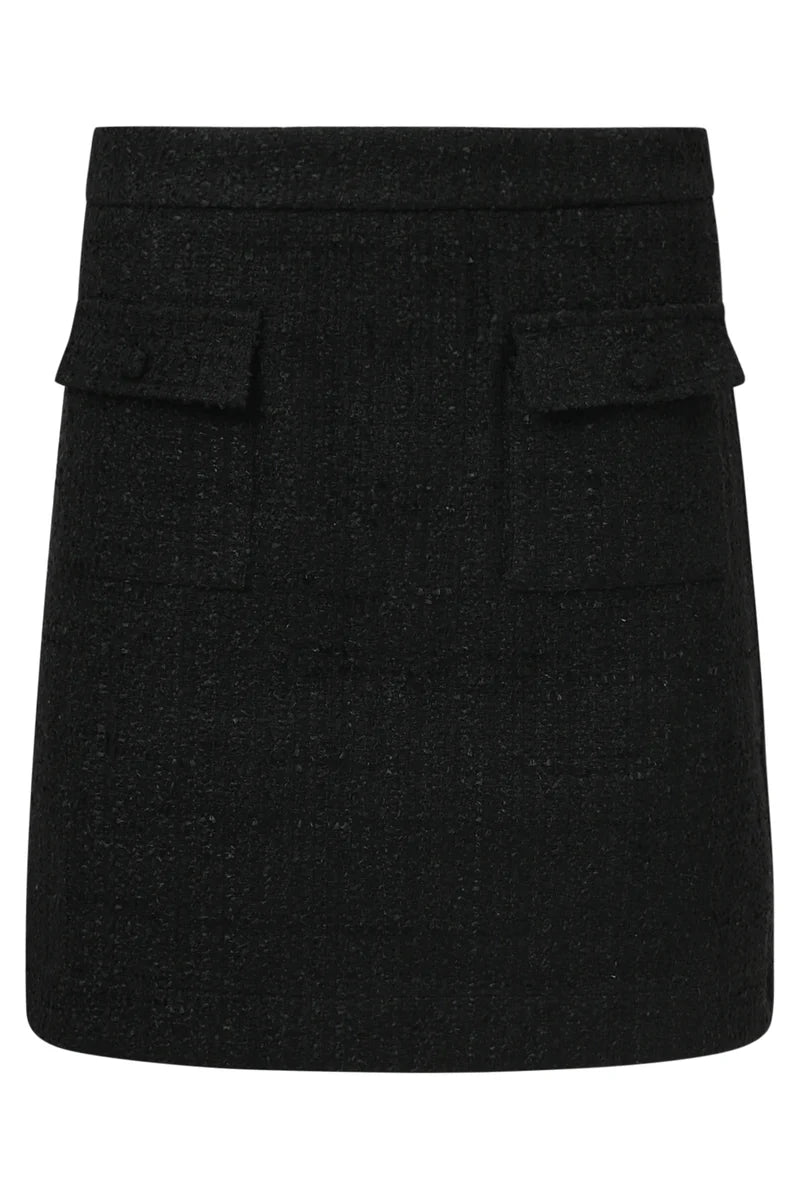 Smashed Lemon,  BLACK TWEED SKIRT | BLACK 25610