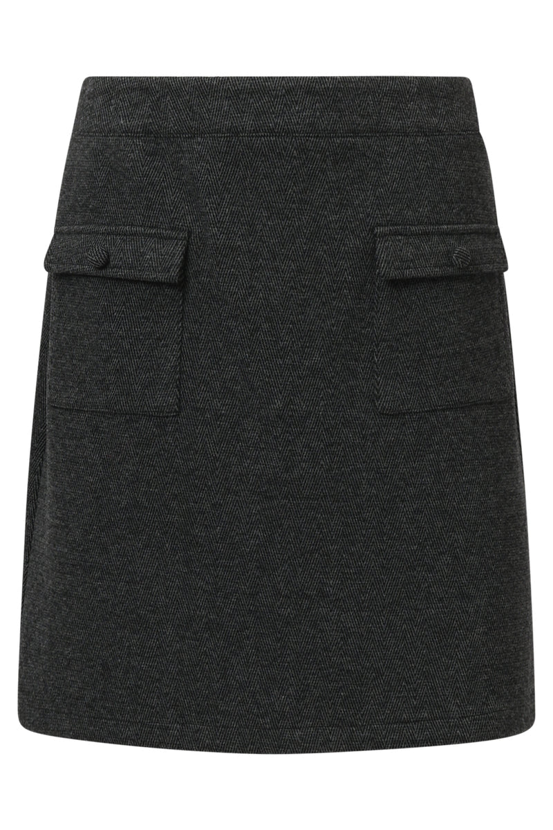 Smashed Lemon,  WOMEN'S FITTED SKIRT SAND | CHARCOAL 25614