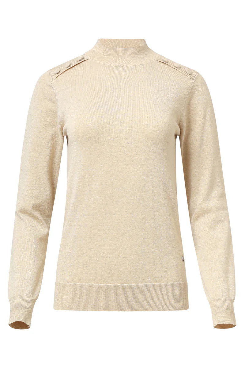 Smashed Lemon, WOMEN'S KNITTED TOP WITH LUREX | SAND 25505